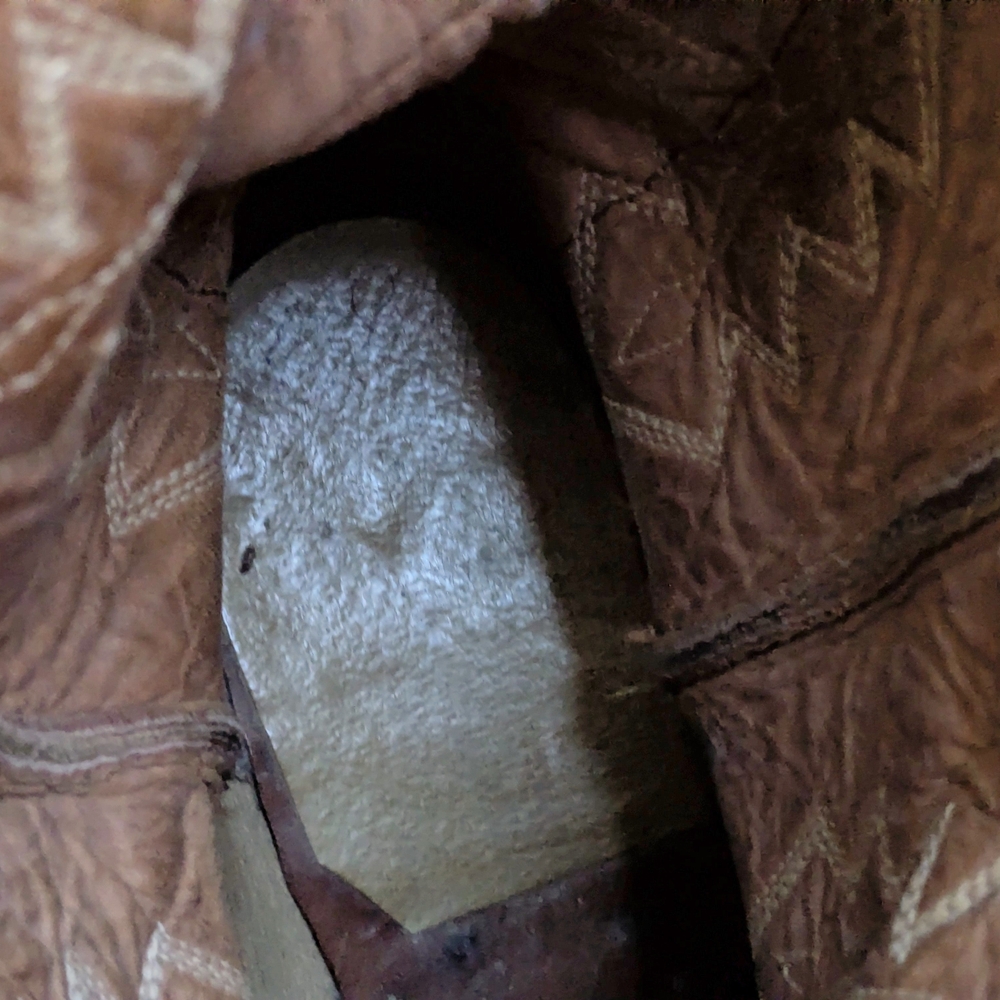 Renegade Cowboy Boots Python Leather Men 12 Brown… - image 7